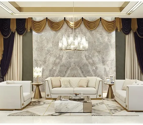 طقم كنب مودرن جلد فخم