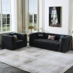 طقم كنب مودرن جلد فخم