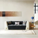 طقم كنب مودرن جلد فخم