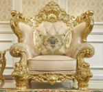 كرسي ملكي فخم مذهب