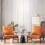 كرسي بذراعين مودرن من معدن