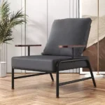 كرسي بذراعين مودرن من معدن