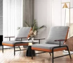 كرسي بذراعين مودرن من معدن