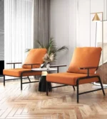 كرسي بذراعين مودرن من معدن