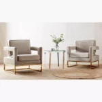 كرسي مفرد بذراعين أنيق