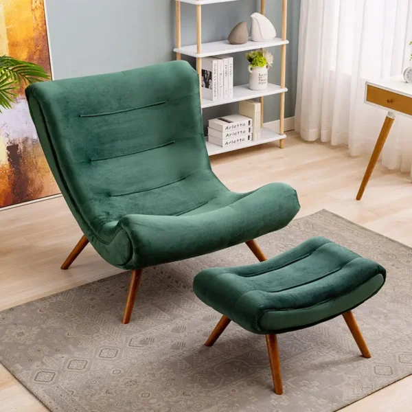 كرسي استرخاء مع مسند قدم فاخر