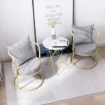 كرسي مفرد بتصميم معدني دائري