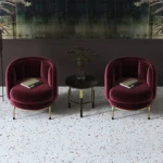 ⁦كرسي مفرد بطابع مريح – تصميم عصري بتنجيد فاخر – قاعدة خشبية متينة وأناقة مثالية للزاوية⁩ - الصورة ⁦2⁩