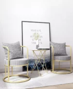 كرسي مفرد بتصميم معدني دائري