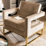 كرسي مفرد بذراعين أنيق