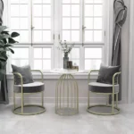 كرسي مفرد بتصميم معدني دائري