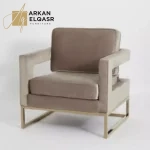 كرسي مفرد بذراعين أنيق