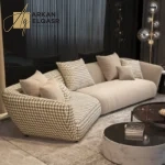 كنب مودرن بتصميم منحني