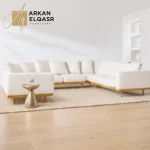 كنب زاوية مودرن بتصميم ملتف