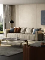 كنب جلد مودرن من تصميم ايطالي 2024