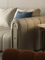 ⁦كنب جلد مودرن من تصميم ايطالي⁩ - الصورة ⁦4⁩