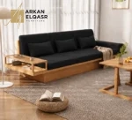 كنب خشب مودرن بتصميم اوروبي