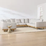 ⁦كنب زاوية مودرن بتصميم ملتف⁩ - الصورة ⁦2⁩