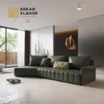 كنب زاوية جلد بتصميم مودرن