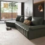 كنب زاوية جلد بتصميم مودرن