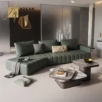 كنب زاوية جلد بتصميم مودرن