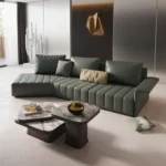 كنب زاوية جلد بتصميم مودرن