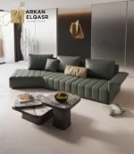 كنب زاوية جلد بتصميم مودرن