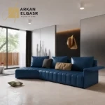 كنب زاوية جلد بتصميم مودرن