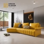 كنب زاوية جلد بتصميم مودرن