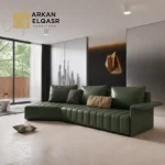 كنب زاوية جلد بتصميم مودرن