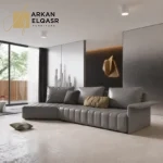 كنب زاوية جلد بتصميم مودرن