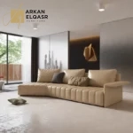 كنب زاوية جلد بتصميم مودرن