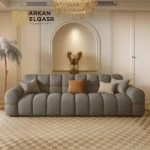 كنب مودرن بلمسة ذهبية فاخرة