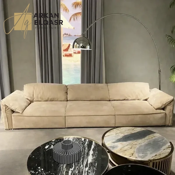 كنب مودرن مخملي من تصميم بروك
