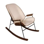 كرسي استرخاء هزاز خشبي بتصميم فخم