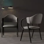 كرسي طاولة طعام معدني بشكل بسيط