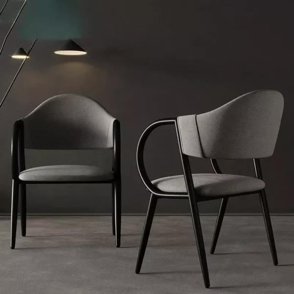 كرسي طاولة طعام معدني بشكل بسيط