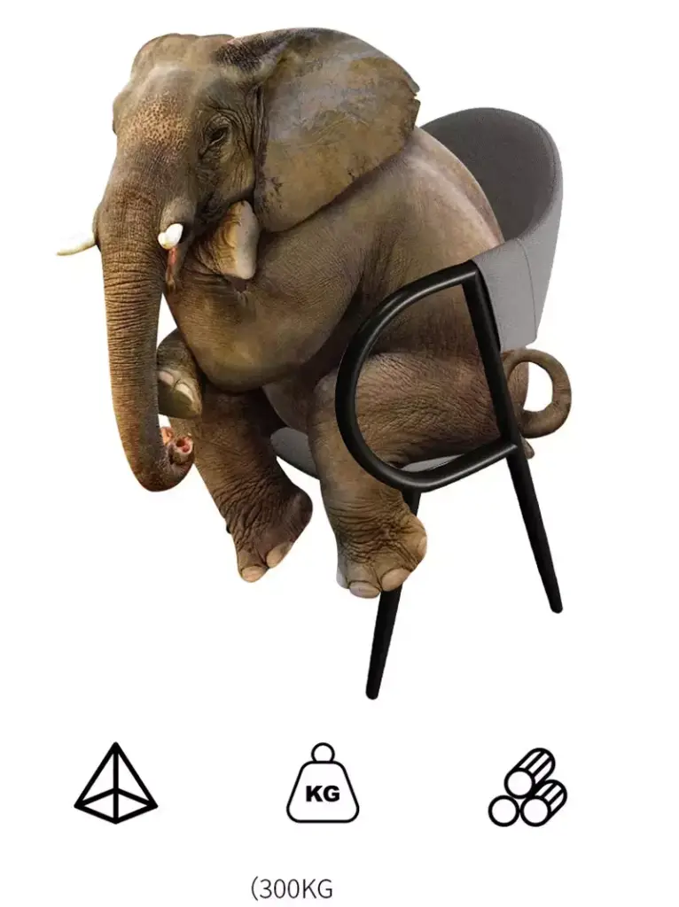 كرسي طاولة طعام معدني بشكل بسيط