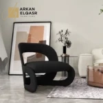 كرسي مفرد بحواف دائرية حديثة