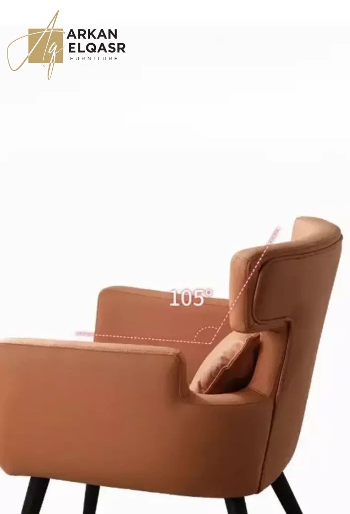 كرسي مفرد جلد بسيط