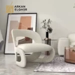 كرسي مفرد بحواف دائرية حديثة