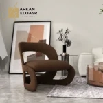 كرسي مفرد بحواف دائرية حديثة
