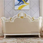 ⁦طقم كنب ملكي فاخر – تصميم كلاسيكي مطرز – تنجيد فاخر – هيكل خشبي متين – يشمل 3 و2 و1 مقاعد⁩ - الصورة ⁦5⁩