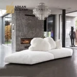 ⁦كنب زاوية مودرن بتصميم سحابي⁩ - الصورة ⁦2⁩