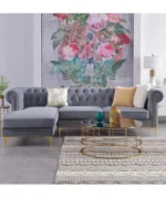 ⁦كنب زاوية بلمسات من الاستيل⁩ - الصورة ⁦2⁩