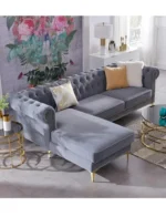 ⁦كنب زاوية بلمسات من الاستيل⁩ - الصورة ⁦3⁩