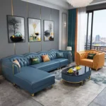 كنب زاوية فخم علي الطراز الاسنكندنافي