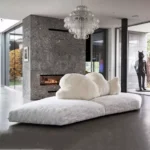 كنب زاوية مودرن بتصميم سحابي