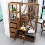 ⁦خزانة أحذية مع حاجز ديكوري – تصميم عملي وعصري 2×1 – أرفف داخلية وتنظيم ذكي – مثالية للمداخل⁩ - الصورة ⁦2⁩