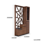 ⁦خزانة أحذية مع حاجز ديكوري – تصميم عملي وعصري 2×1 – أرفف داخلية وتنظيم ذكي – مثالية للمداخل⁩ - الصورة ⁦4⁩